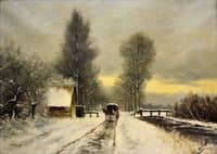 Landscape with Horses Pulling a Wagon