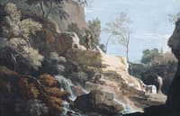 A Mountainside with Hermits
