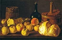 Still life with Apples, Bread and Cheese