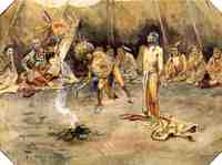 Sioux Torturing a Blackfoot Brave