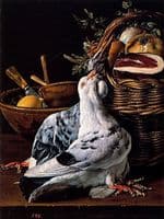 Still Life with Pigeons and Basket
