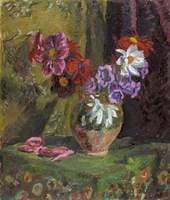 Dahlias and Canterbury Bells