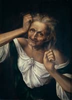 Old Woman Tearing at Her Hair