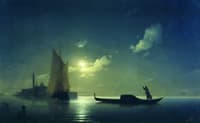A Gondolier on the Sea at Night