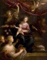 The Holy family with Angels