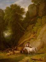 Landscape with Figures and Cattle at a Stream