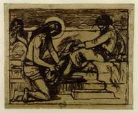 Sketch for ‘Jesus Washing Peter’s Feet’