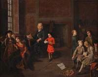 A Schoolmaster Holding a Children's Class