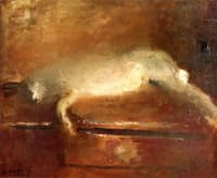 Still Life with Hare II (Ochre Background)