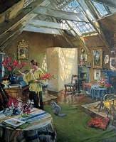Lady Arranging Flowers