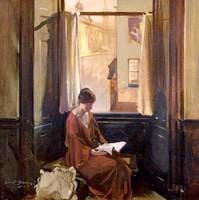Woman Reading by a Window