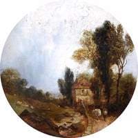 Pastoral Scene with House and Cow Herd