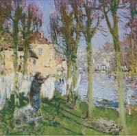 Laundress Hanging Washing