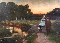 Haymaking at Dusk, Farnham Water Meadows