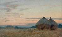 Haystacks in the Moonlight