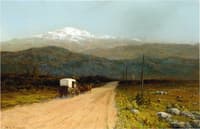 Mountain Landscape with Coach