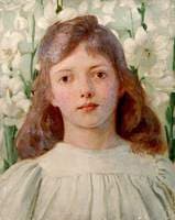 Portrait of a Girl amongst Madonna Lilies