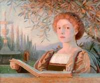 Portrait of a Girl with an Open Book