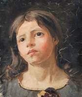 Portrait of a Girl with Pansies