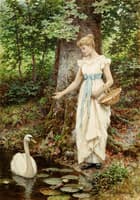 Girl with a Swan