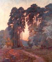Woodland Scene with Lone Figure