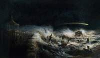 Firing the Very Rocket over the Wreck of the 'Saviour'...