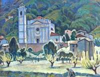 Landscape with a Church and a Village