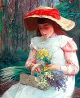 Girl with Spring Flowers