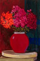 Phlox in a Red Jug