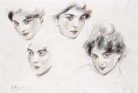 Mademoiselle Conquis - Study of Heads