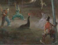 Clowns Playing Ball with Seal