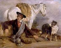 Man Reclining Accompanied by a Horse and a Dog*
