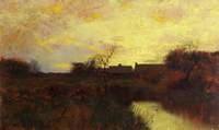 River Landscape at Dusk