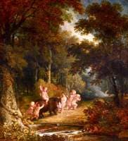 Cupids Riding a Boar