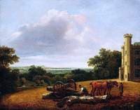 Loading a Timber Wagon in the Park of Cave Castle, East Riding of Yorkshire