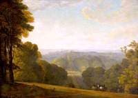 The Long Drive at Windsor Castle with Figures Riding in the Foreground