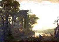 A Morning Landscape with a Triumphal Arch