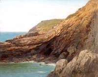 Caves at Tintagel on the Coast of Cornwall