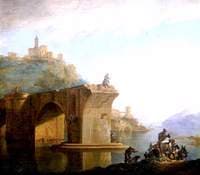 Landscape with a Bridge in the Italian Countryside