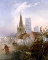 A View of Ely, Cambridgeshire, from St Mary's Street