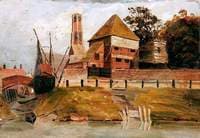 Millfleet with Greyfriars Tower and Tar Office, Norfolk