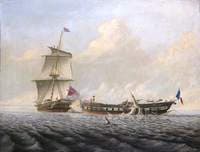 Action Between HMS 'Blanche' and the 'Pique', 5 January 1795