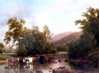 River Scene with Cattle