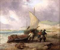 Coast Scene with Fishing Boats
