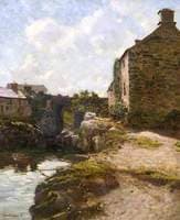 Buildings by a Creek