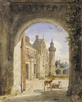 The Facade of Abbotsford, seen through the Entrance Gate