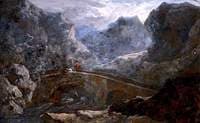 Mountain Valley with a Bridge