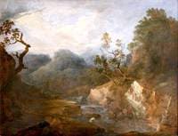 View of a River with Rocks and Trees
