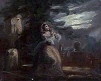 Churchyard Scene, Moonlight