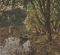Under the trees at the edge of the Oise